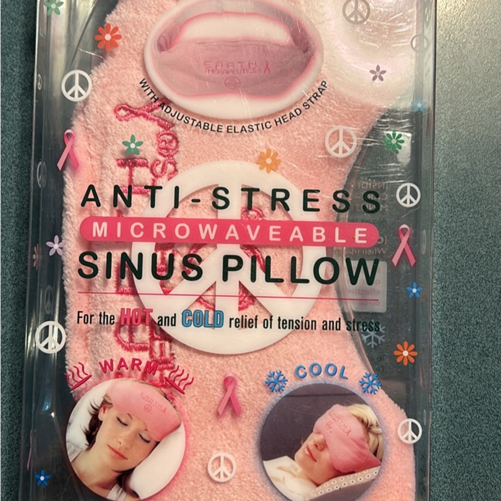 NIB ANTI STRESS MICROWAVEABLE SINUS PILLOW.